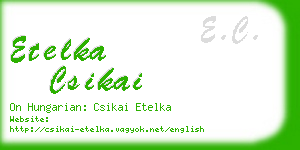 etelka csikai business card